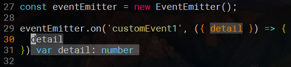 type checking for EventEmitter.on